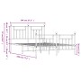Estructura de cama cabecero y estribo metal negro 140x190 cm de vidaXL, Camas y somieres - Ref: Foro24-353555, Precio: 130,80 €