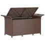 Garden bench with brown synthetic rattan cushion 116x46x57 cm by vidaXL, garden benches - Ref: Foro24-363416, Price: 129,75 €...