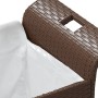 Banco de jardín con cojín ratán sintético marrón 116x46x57 cm de vidaXL, Bancos de jardín - Ref: Foro24-363416, Precio: 126,03 €