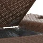 Garden bench with brown synthetic rattan cushion 116x46x57 cm by vidaXL, garden benches - Ref: Foro24-363416, Price: 129,75 €...
