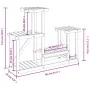 Solid spruce wood flower stand 90x25x73.5 cm by vidaXL, Pot stands - Ref: Foro24-362876, Price: 44,44 €, Discount: %