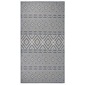 Blue striped flat weave outdoor rug 80x150 cm by vidaXL, Rugs - Ref: Foro24-340834, Price: 29,45 €, Discount: %