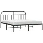 Bettgestell mit schwarzem Metallkopfteil 180x200 cm von vidaXL, Betten und Lattenroste - Ref: Foro24-353639, Preis: 150,38 €,...