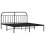 Bettgestell mit schwarzem Metallkopfteil 180x200 cm von vidaXL, Betten und Lattenroste - Ref: Foro24-353639, Preis: 150,38 €,...