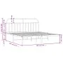 Bettgestell mit schwarzem Metallkopfteil 180x200 cm von vidaXL, Betten und Lattenroste - Ref: Foro24-353639, Preis: 150,38 €,...