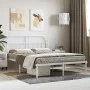 Bettgestell aus weißem Metall mit Kopfteil 140x200 cm von vidaXL, Betten und Lattenroste - Ref: Foro24-353685, Preis: 100,56 ...