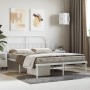 Estructura de cama con cabecero metal blanca 140x200 cm de vidaXL, Camas y somieres - Ref: Foro24-353685, Precio: 101,98 €, D...