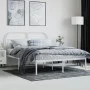 Bettgestell aus weißem Metall mit Kopfteil 140x200 cm von vidaXL, Betten und Lattenroste - Ref: Foro24-353685, Preis: 100,56 ...