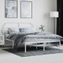Bettgestell aus weißem Metall mit Kopfteil 140x200 cm von vidaXL, Betten und Lattenroste - Ref: Foro24-353685, Preis: 102,06 ...