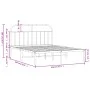 Bettgestell aus weißem Metall mit Kopfteil 140x200 cm von vidaXL, Betten und Lattenroste - Ref: Foro24-353685, Preis: 100,56 ...