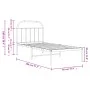 Estructura de cama de metal con cabecero blanco 90x190 cm de vidaXL, Camas y somieres - Ref: Foro24-353676, Precio: 76,80 €, ...