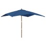 Sombrilla de jardín poste de madera azul azure 300x300x273 cm de vidaXL, Sombrillas - Ref: Foro24-363198, Precio: 87,13 €, De...