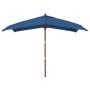 Sombrilla de jardín poste de madera azul azure 300x300x273 cm de vidaXL, Sombrillas - Ref: Foro24-363198, Precio: 87,13 €, De...