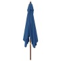 Sombrilla de jardín poste de madera azul azure 300x300x273 cm de vidaXL, Sombrillas - Ref: Foro24-363198, Precio: 87,13 €, De...