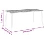 Anthrazitgrauer Gartentisch aus Stahl 165x80x71 cm von vidaXL, Gartentische - Ref: Foro24-362740, Preis: 173,13 €, Rabatt: %