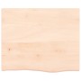 Wandregal aus unbehandeltem massivem Eichenholz, 60 x 50 x 2 cm von vidaXL, Regale und Regale - Ref: Foro24-363530, Preis: 48...