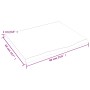 Wandregal aus unbehandeltem massivem Eichenholz, 60 x 50 x 2 cm von vidaXL, Regale und Regale - Ref: Foro24-363530, Preis: 48...