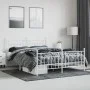 Estructura cama metal con cabecero y estribo blanco 160x200 cm de vidaXL, Camas y somieres - Ref: Foro24-353607, Precio: 129,...