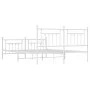 Estructura cama metal con cabecero y estribo blanco 160x200 cm de vidaXL, Camas y somieres - Ref: Foro24-353607, Precio: 129,...