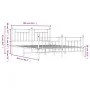 Metal bed frame with headboard and white footboard 160x200 cm by vidaXL, Beds and slatted bases - Ref: Foro24-353607, Price: ...