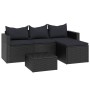 Gartenmöbel-Set aus schwarzem synthetischem Rattan von vidaXL, Gartensets - Ref: Foro24-362330, Preis: 366,32 €, Rabatt: %