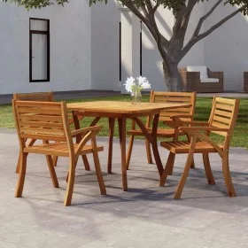 Solid acacia wood garden table 110x110x75 cm by vidaXL, Garden tables - Ref: Foro24-363305, Price: 190,14 €, Discount: %