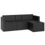 Gartenmöbel-Set aus schwarzem synthetischem Rattan von vidaXL, Gartensets - Ref: Foro24-362330, Preis: 366,32 €, Rabatt: %