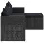 Conjunto de muebles de jardín ratán sintético negro de vidaXL, Conjuntos de jardín - Ref: Foro24-362330, Precio: 357,16 €, De...