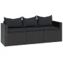 Gartenmöbel-Set aus schwarzem synthetischem Rattan von vidaXL, Gartensets - Ref: Foro24-362330, Preis: 357,51 €, Rabatt: %