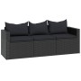 Set of black synthetic rattan garden furniture by vidaXL, Garden sets - Ref: Foro24-362330, Price: 366,32 €, Discount: %