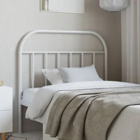 Cabecero de metal blanco 100 cm de vidaXL, Cabeceros y pies de cama - Ref: Foro24-353713, Precio: 23,33 €, Descuento: %