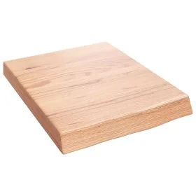 Light brown treated oak wood wall shelf 40x50x(2-6) cm by vidaXL, Shelves and shelves - Ref: Foro24-363634, Price: 32,80 €, D...