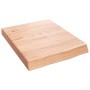 Estante pared madera roble tratada marrón claro 40x50x(2-6) cm