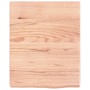 Light brown treated oak wood wall shelf 40x50x(2-6) cm by vidaXL, Shelves and shelves - Ref: Foro24-363634, Price: 32,80 €, D...