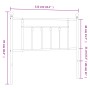 Kopfteil aus weißem Metall, 107 cm von vidaXL, Kopf- und Fußteile - Ref: Foro24-353616, Preis: 33,00 €, Rabatt: %