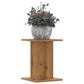 Soportes para plantas 2 uds madera roble artisian 30x30x40 cm