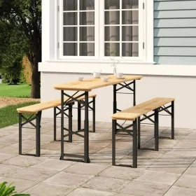 Folding bar table made of solid fir wood 170x50x75/105 cm by vidaXL, Garden tables - Ref: Foro24-363114, Price: 144,03 €, Dis...