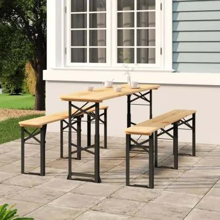 Folding bar table made of solid fir wood 170x50x75/105 cm by vidaXL, Garden tables - Ref: Foro24-363114, Price: 144,03 €, Dis...