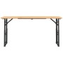 Mesa plegable de bar madera maciza abeto 170x50x75/105 cm
