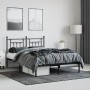 Bettgestell mit schwarzem Metallkopfteil 140x200 cm von vidaXL, Betten und Lattenroste - Ref: Foro24-353538, Preis: 122,13 €,...