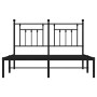 Bettgestell mit schwarzem Metallkopfteil 140x200 cm von vidaXL, Betten und Lattenroste - Ref: Foro24-353538, Preis: 122,13 €,...