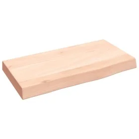 Wandregal aus unbehandeltem massivem Eichenholz, 40 x 20 x 4 cm von vidaXL, Regale und Regale - Ref: Foro24-363504, Preis: 23...