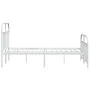 Metal bed frame with headboard and footboard white 183x213 cm by vidaXL, Beds and slatted bases - Ref: Foro24-353707, Price: ...