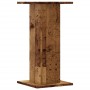 Soportes de plantas 2 uds madera roble envejecido 30x30x60 cm