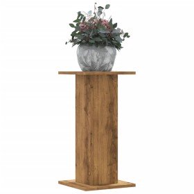 Soportes de plantas 2 uds madera roble artisian 30x30x60 cm