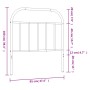 Kopfteil aus schwarzem Metall, 90 cm von vidaXL, Kopf- und Fußteile - Ref: Foro24-353663, Preis: 31,24 €, Rabatt: %