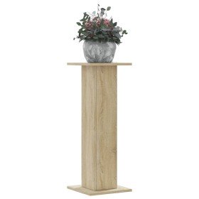 Soportes para plantas 2 uds madera roble Sonoma 30x30x80 cm