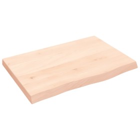 Solid untreated oak wood wall shelf 60x40x(2-4) cm by vidaXL, Shelves and shelves - Ref: Foro24-363528, Price: 54,18 €, Disco...