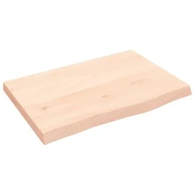 Solid untreated oak wood wall shelf 60x40x(2-4) cm by vidaXL, Shelves and shelves - Ref: Foro24-363528, Price: 53,19 €, Disco...