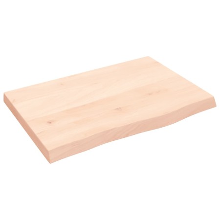 Solid untreated oak wood wall shelf 60x40x(2-4) cm by vidaXL, Shelves and shelves - Ref: Foro24-363528, Price: 54,18 €, Disco...